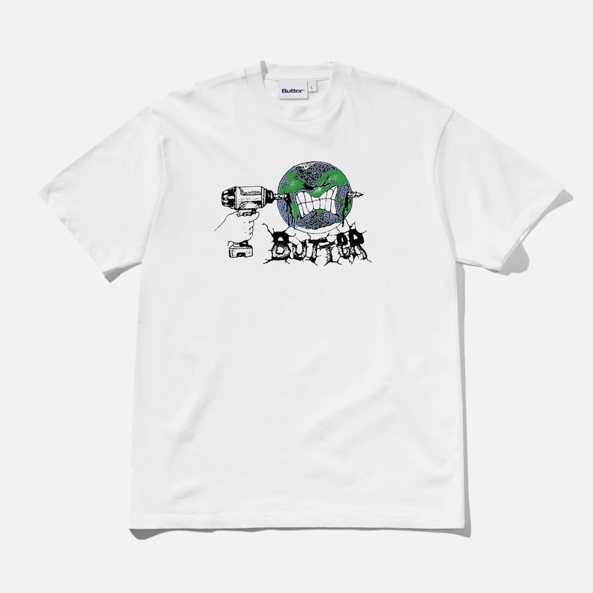 BUTTER GOODS Drill Tee - White