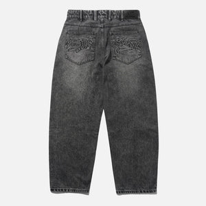BUTTER GOODS Drummer Baggy Denim Jeans - Streaky Black