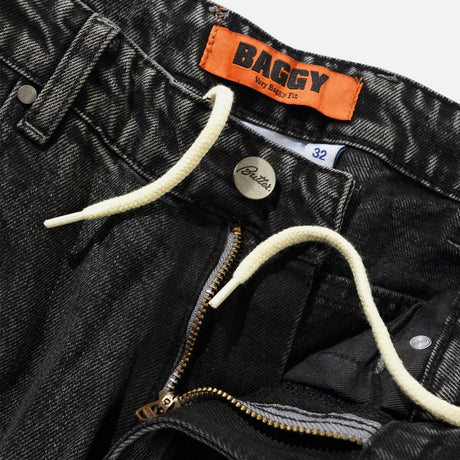 BUTTER GOODS Drummer Baggy Denim Jeans - Streaky Black