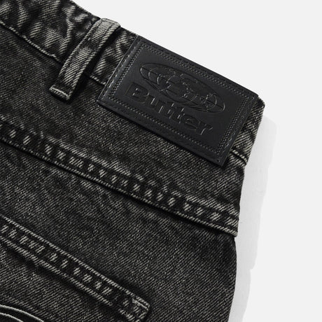 BUTTER GOODS Drummer Baggy Denim Jeans - Streaky Black