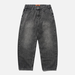 BUTTER GOODS Drummer Baggy Denim Jeans - Streaky Black