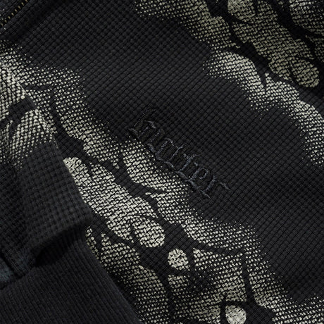 BUTTER GOODS Faded Waffle Zip-Thru Hood - Washed Black
