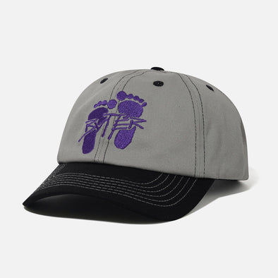BUTTER GOODS Footprints 6 Panel Cap - Cool Grey