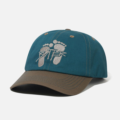 BUTTER GOODS Footprints 6 Panel Cap - Teal