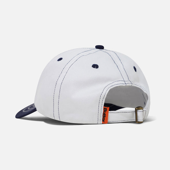 BUTTER GOODS Footprints 6 Panel Cap - White