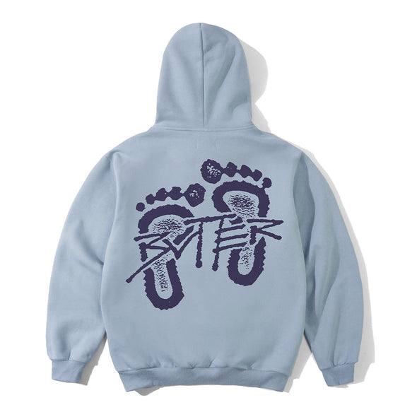 BUTTER GOODS Footprints Pullover Hood - Ice