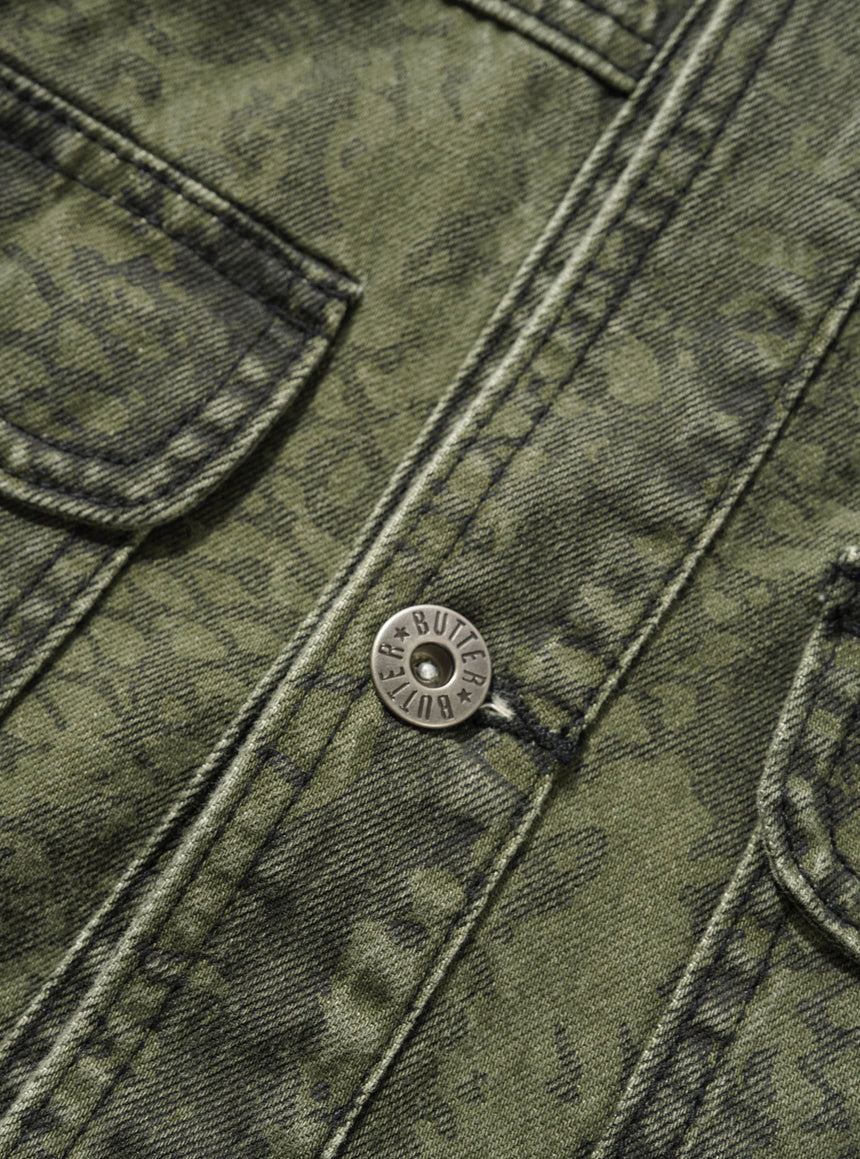 BUTTER GOODS Garage Denim Jacket - Lowland Camo