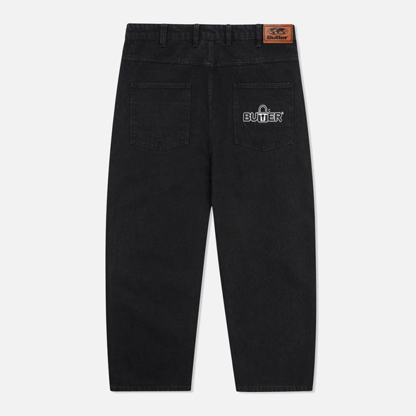 BUTTER GOODS Lock Baggy Denim Jeans - Flat Black