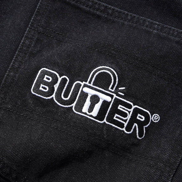 BUTTER GOODS Lock Baggy Denim Jeans - Flat Black