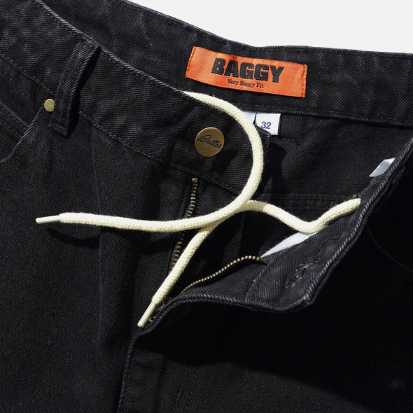 BUTTER GOODS Lock Baggy Denim Jeans - Flat Black