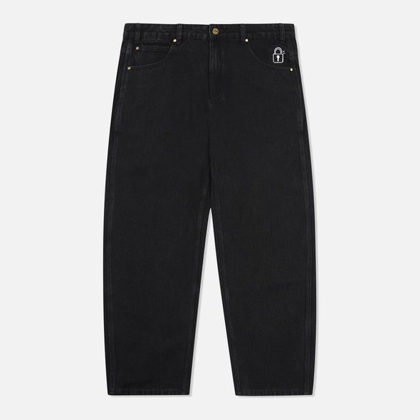 BUTTER GOODS Lock Baggy Denim Jeans - Flat Black