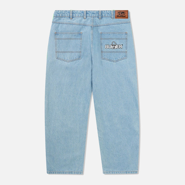 BUTTER GOODS Lock Baggy Denim Jeans - Light Indigo