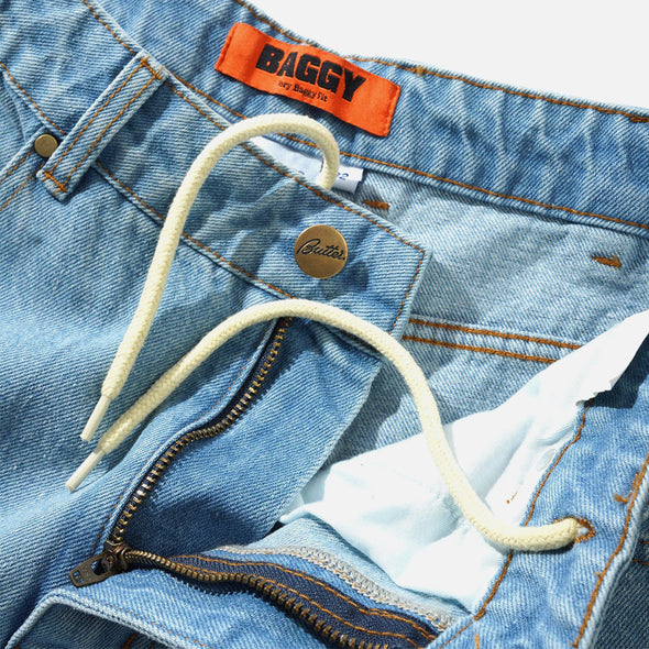 BUTTER GOODS Lock Baggy Denim Jeans - Light Indigo