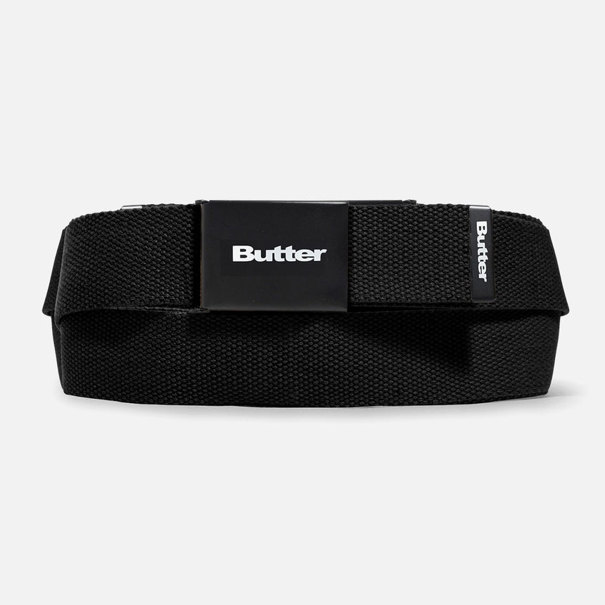 BUTTER GOODS Logo Woven Belt - Black