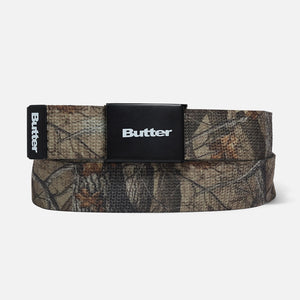 BUTTER GOODS Logo Woven Belt - Forest Camo