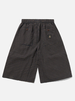 BUTTER GOODS Loose Shorts - Brown Seersucker Plaid