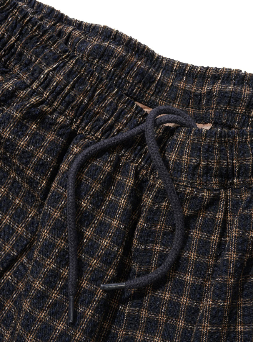 BUTTER GOODS Loose Shorts - Brown Seersucker Plaid