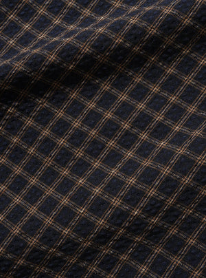 BUTTER GOODS Loose Shorts - Brown Seersucker Plaid