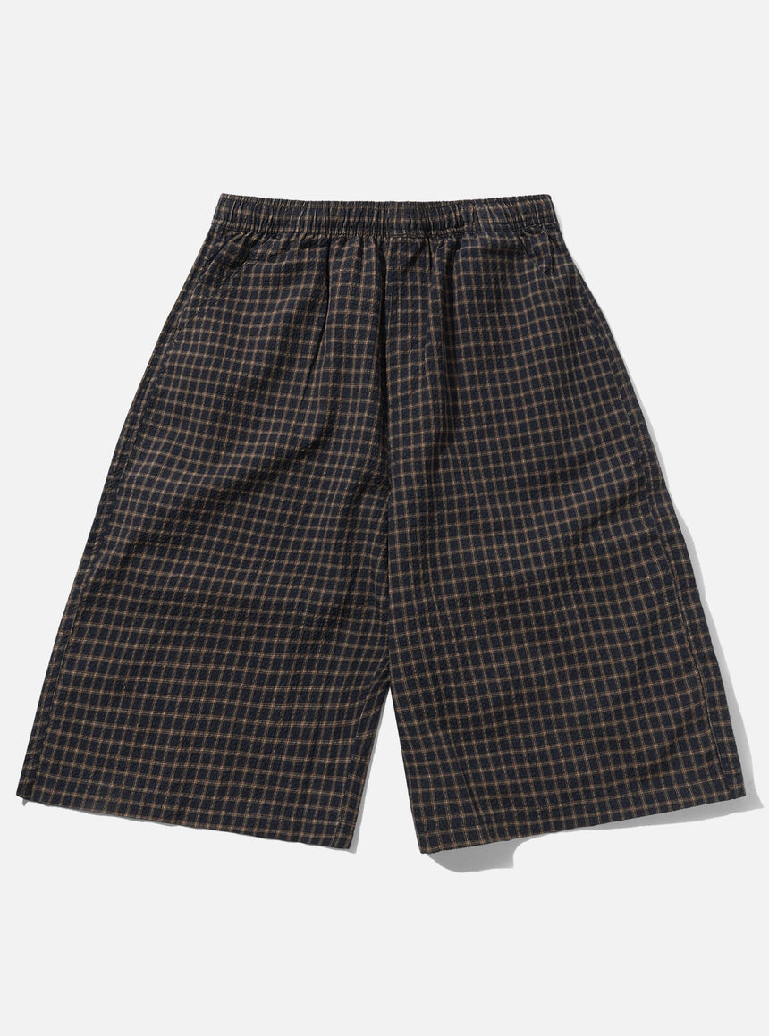 BUTTER GOODS Loose Shorts - Brown Seersucker Plaid