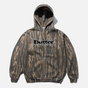 BUTTER GOODS Nail Logo Zip-Thru Hood - Frog Camo