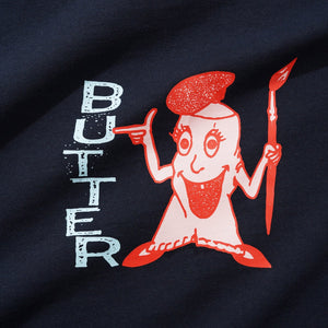 BUTTER GOODS Paint Tee - Navy