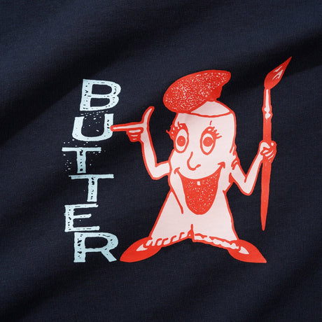 BUTTER GOODS Paint Tee - Navy