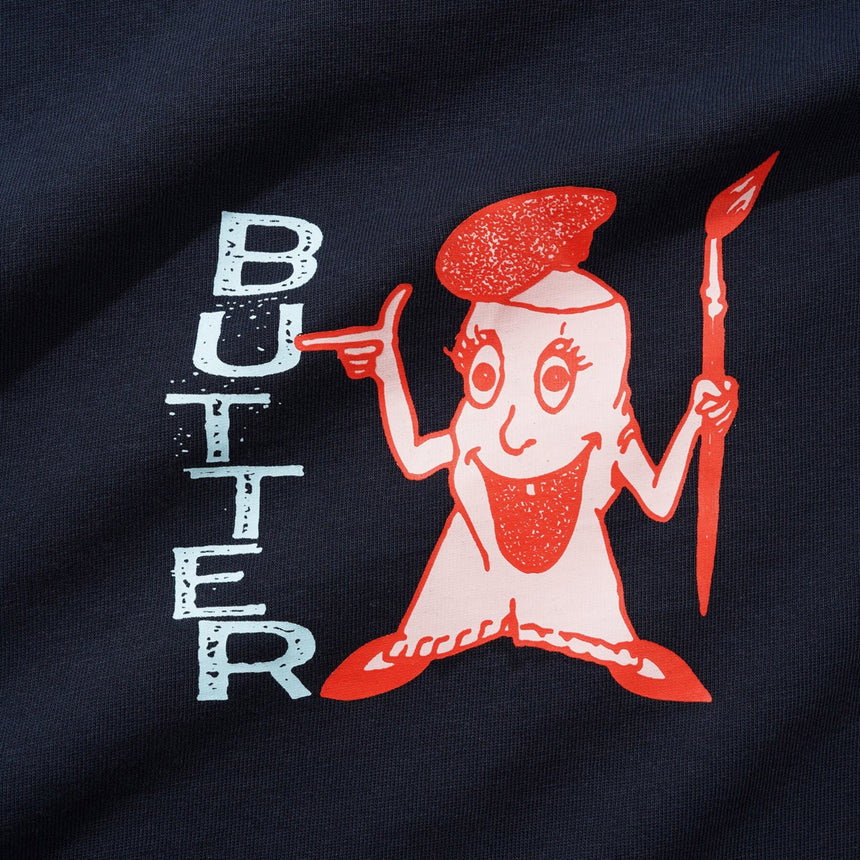 BUTTER GOODS Paint Tee - Navy