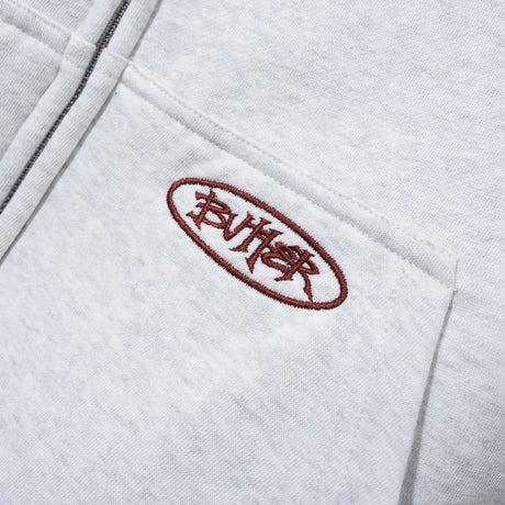 BUTTER GOODS Plaid Lined Zip Thru Hood - Ash