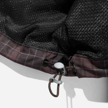 BUTTER GOODS Plaid Nylon Jacket - Burgundy
