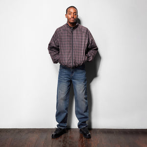 BUTTER GOODS Plaid Nylon Jacket - Burgundy