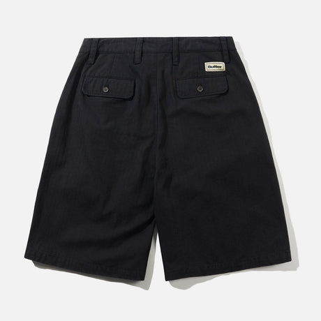 BUTTER GOODS Pleated Shorts - Washed Black