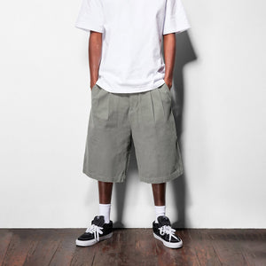 BUTTER GOODS Pleated Shorts - Washed Black