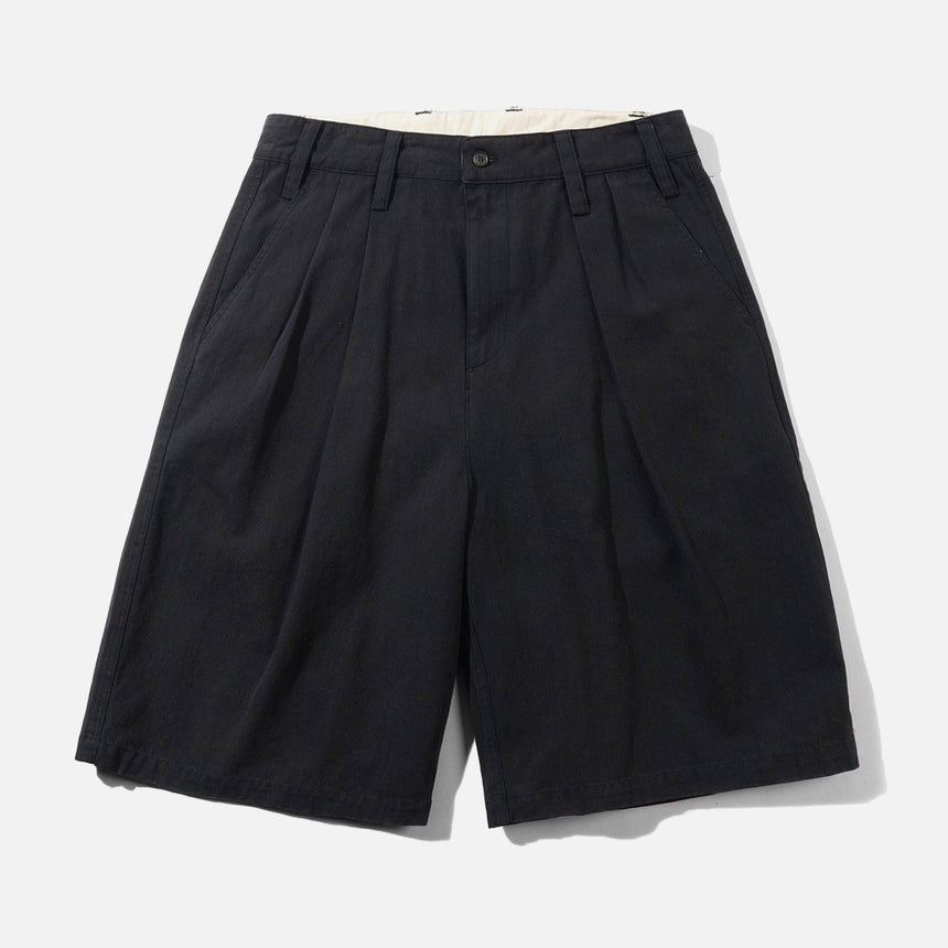 BUTTER GOODS Pleated Shorts - Washed Black