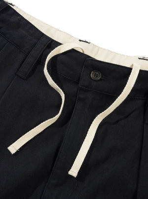 BUTTER GOODS Pleated Trousers - Washed Black
