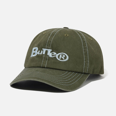 BUTTER GOODS Registered 6 Panel Cap - Washed Army