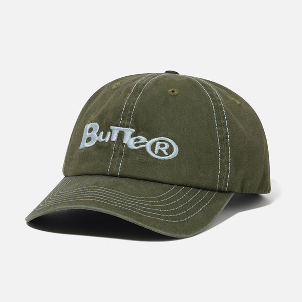 BUTTER GOODS Registered 6 Panel Cap - Washed Army