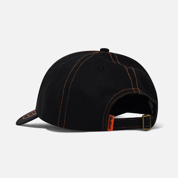 BUTTER GOODS Reptile 6 Panel Cap - Black