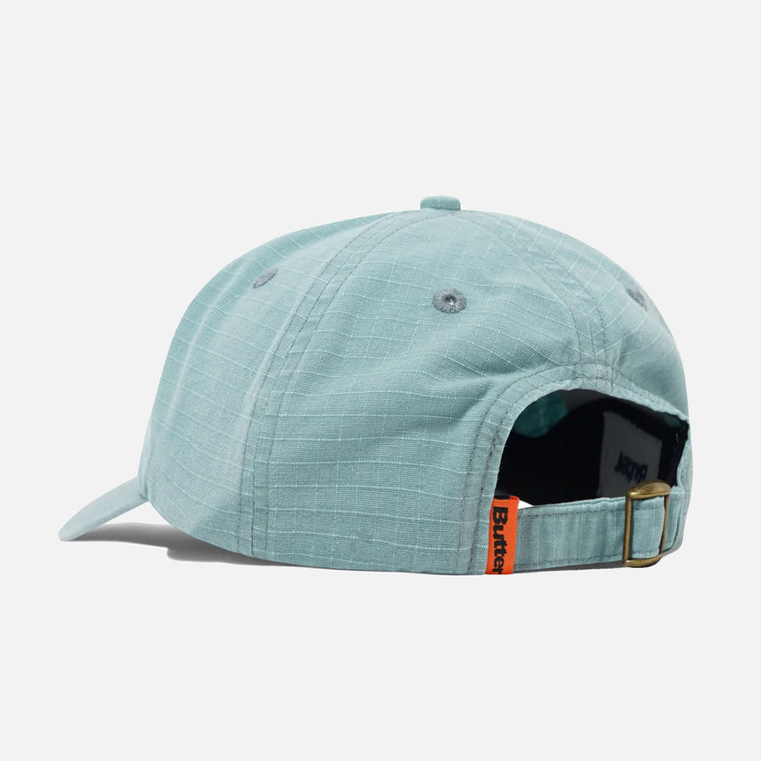 BUTTER GOODS Ripstop Rounded Logo 6 Panel Cap - Washed Ice
