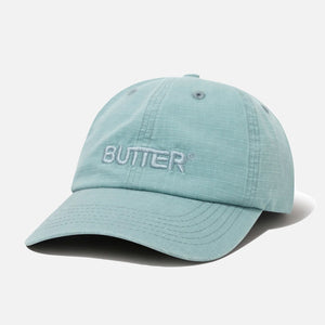 BUTTER GOODS Ripstop Rounded Logo 6 Panel Cap - Washed Ice