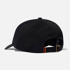 BUTTER GOODS Rounded Logo 6 Panel Cap - Washed Black