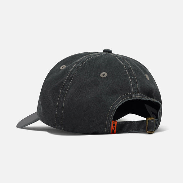 BUTTER GOODS Rounded Logo 6 Panel Cap - Washed Black