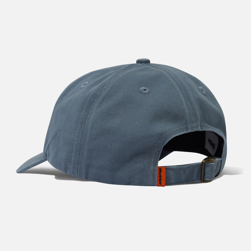 BUTTER GOODS Rounded Logo 6 Panel Cap - Washed Ocean