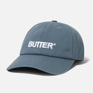 BUTTER GOODS Rounded Logo 6 Panel Cap - Washed Ocean