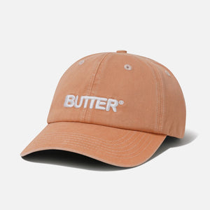 BUTTER GOODS Rounded Logo 6 Panel Cap - Washed Orange