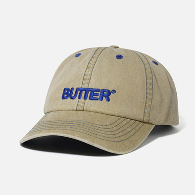 BUTTER GOODS Rounded Logo 6 Panel Cap - Washed Sand