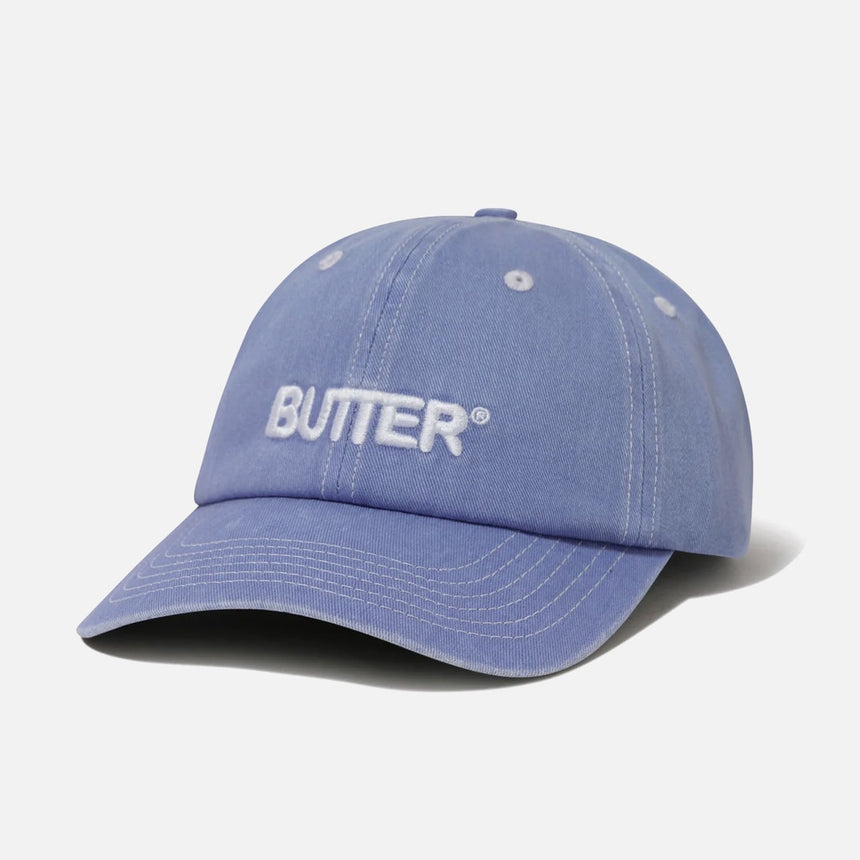 BUTTER GOODS Rounded Logo 6 Panel Cap - Washed Sky