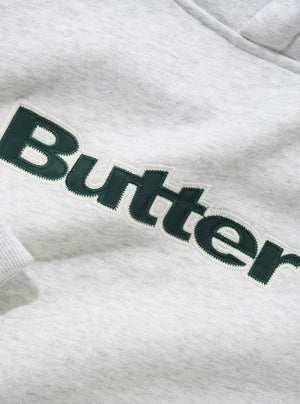 BUTTER GOODS Satin Applique Pullover Hood - Ash