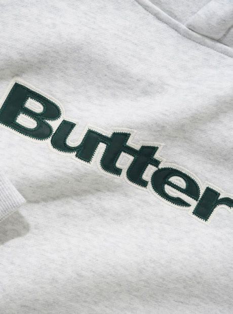 BUTTER GOODS Satin Applique Pullover Hood - Ash