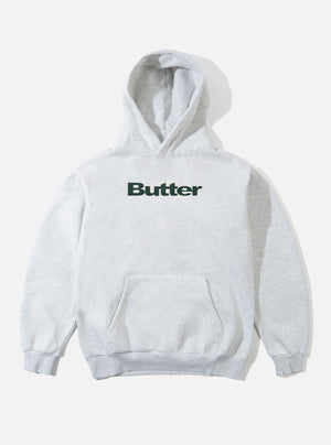 BUTTER GOODS Satin Applique Pullover Hood - Ash