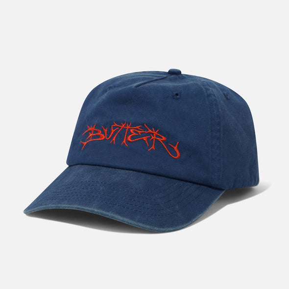 BUTTER GOODS Scrawling 5 Panel Cap - Washed Navy